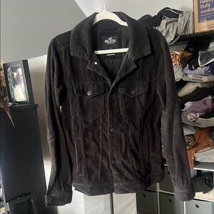 Hollister Black Corduroy Shirt Jacket
